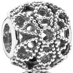 Roses Openwork Silver Charm 791282