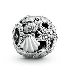 Starfish, Shells   Hearts Openwork Silver Charm 798950C00