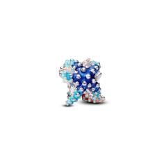 Starfish sterling silver charm with shaded blue and pink enamel 793817C01