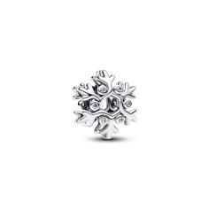 Snowflake sterling silver charm with clear cubic zirconia 794249C01