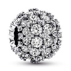 Sterling silver charm with clear cubic zirconia 792630C01