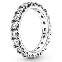 Sterling silver ring with clear cubic zirconia 190050C01-50