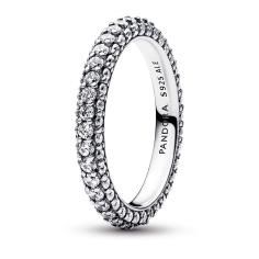 Sterling silver ring with clear cubic zirconia 192627C01-52