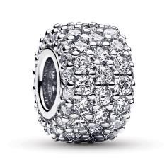 Sterling silver charm with clear cubic zirconia 792820C01