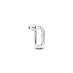Sterling silver openable link stud earring 293856C00
