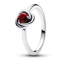 Sterling silver ring with salsa red crystal 192993C01-54