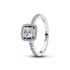 Sterling silver ring with clear cubic zirconia 193555C02-58