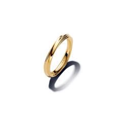 Twisted 14k gold-plated ring 163888C00-54