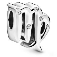 Virgo Zodiac Silver Charm w CZ 798417C01