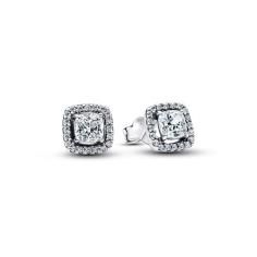 Sterling silver stud earrings with clear cubic zirconia 293551C02