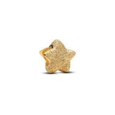 Textured star 14k gold-plated mini charm 764050C00
