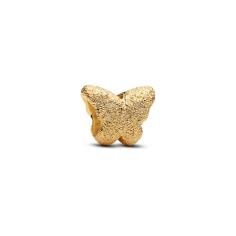 Textured butterfly 14k gold-plated mini charm 764046C00