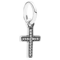 Symbol of Faith, Cross Hanging Charm, CZ 791310CZ