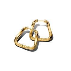 Twisted 14k gold-plated hoop earrings 263876C00