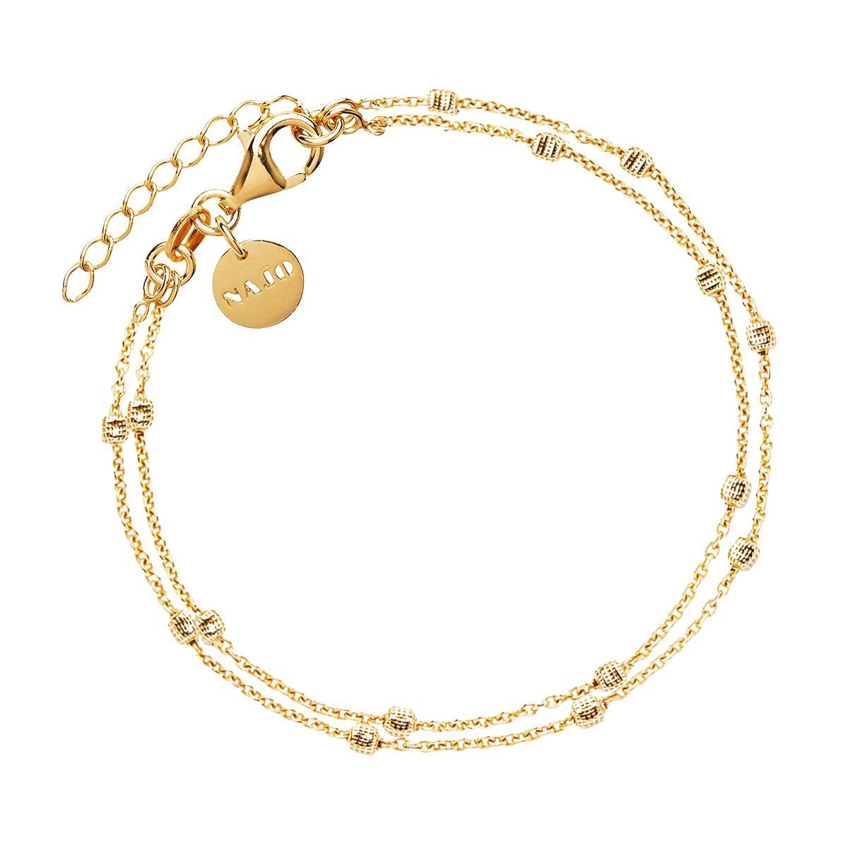 NAJO Birdsong Yellow Gold Chain Bracelet (18.5cm+ext)