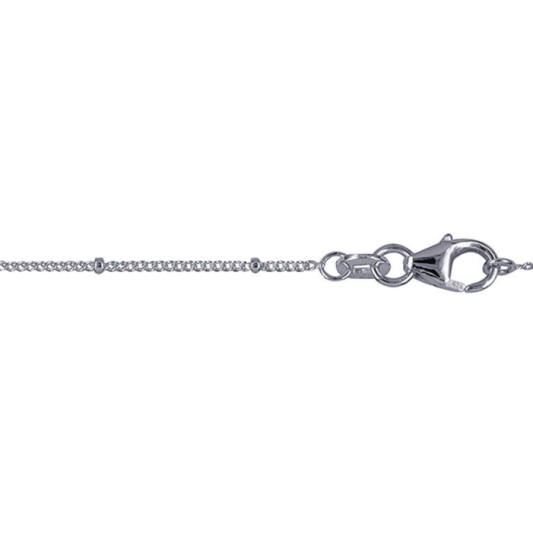 S/S Diamond Cut Curb and Ball Chain (40cm + 5cm Extender)