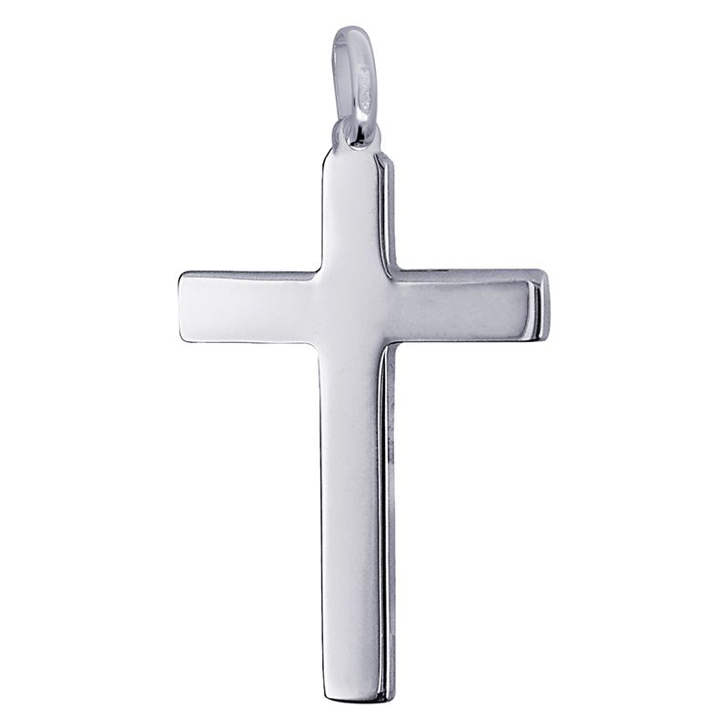 JC2234 – Flat Plain Cross - Silver