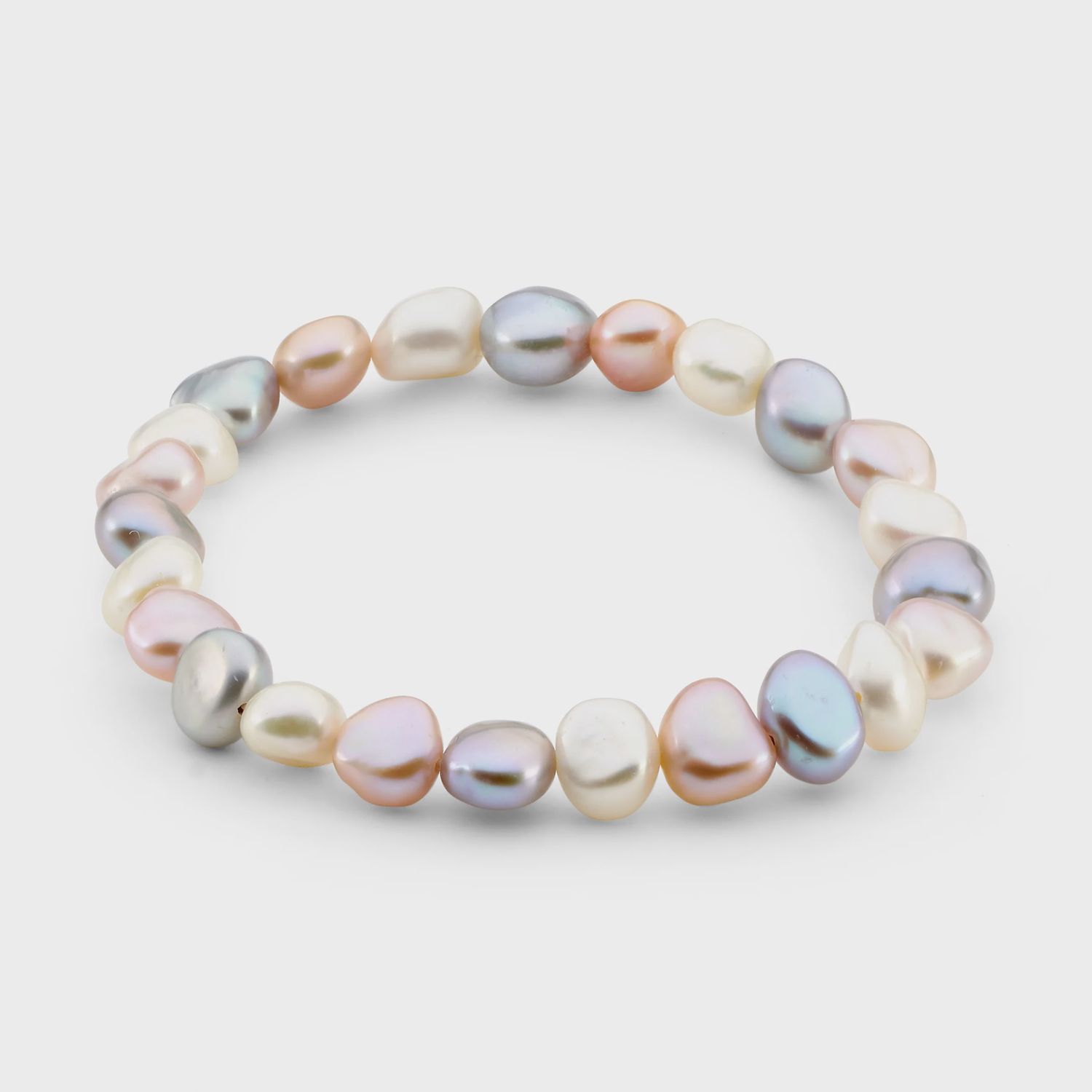 Audrey Bracelet - Multi 9.5-10.5mm (White/Pink/Grey)