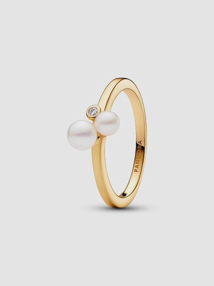 Duo Treated Freshwater Cultured Pearls Ring -54