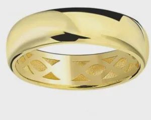 9ct Yellow Gold Plain Band - Size P
