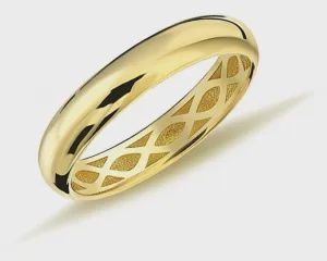 9ct Yellow Gold Plain Band 4mm - Size P