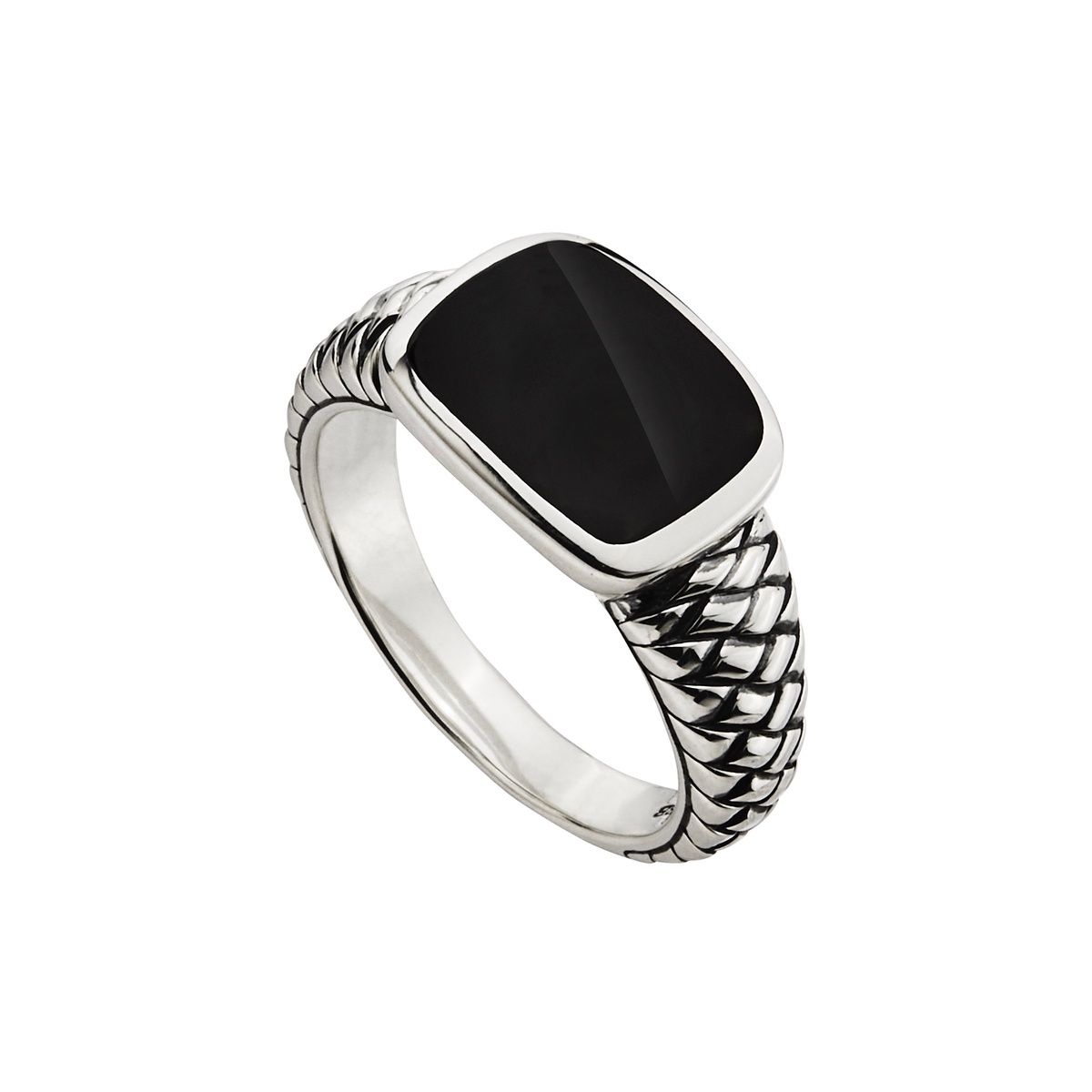 Navigator Men’s Silver Black Onyx Ring R9011
