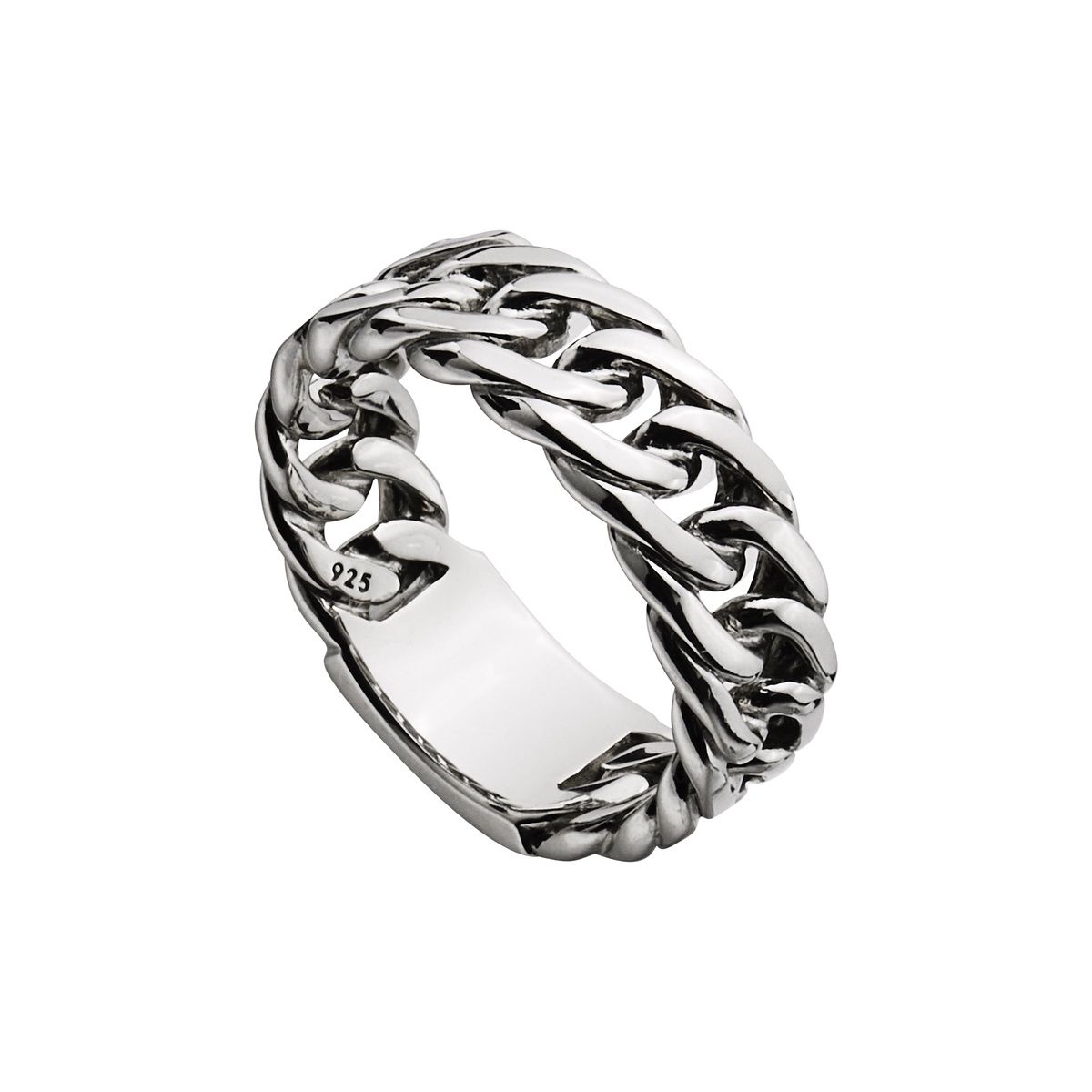 Cuban Men’s Silver Ring R9013