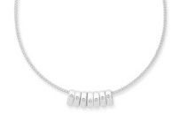 Sterling Silver Diamond Set 7 Lucky Ring Necklet M2736