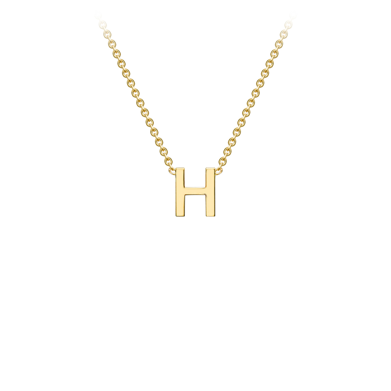 1 9K YLW GOLD INITIAL &#39;H&#39; N/L 38+5cm 1.19.0157