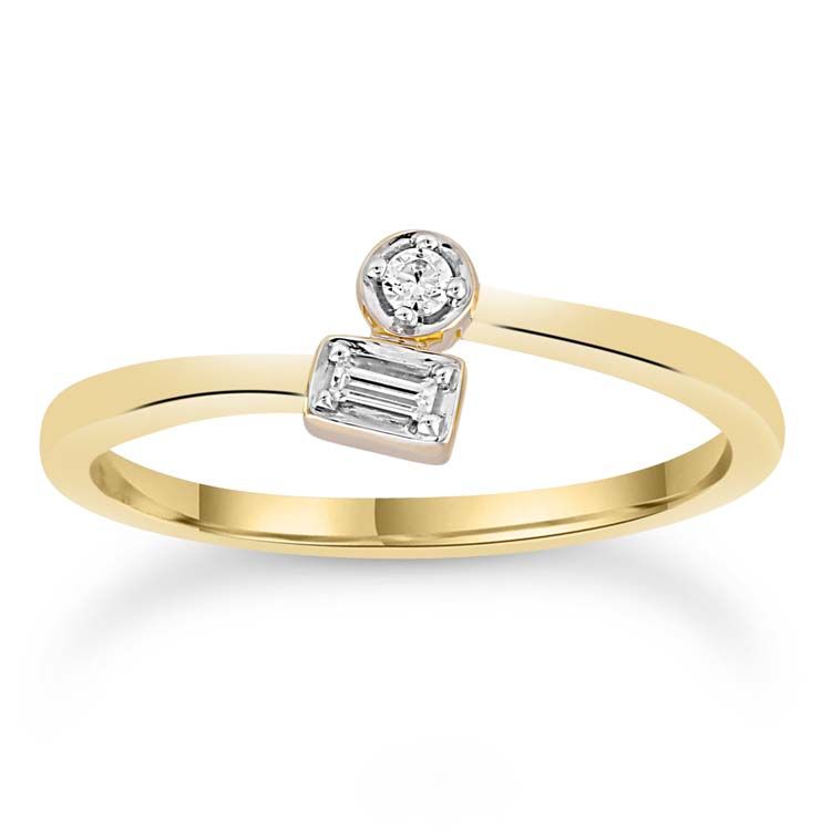 9K YLW GOLD 0.05CT HI I1 DIAMOND RING R-42946-005-Y-N