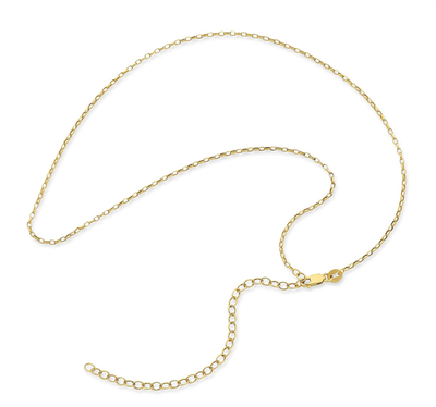 9ct Gold Silver Filled 40cm Chain With Extension M2771