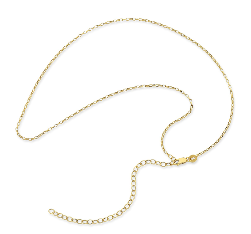 9ct Gold Silver Filled 40cm Chain With Extension M2771