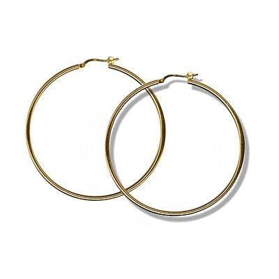 SS ITALIAN PLAIN HOOP EARRINGS HEP250