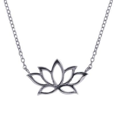 SS LOTUS FLOWER NECKLET 45CM + EXT N414E45