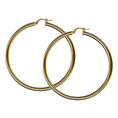 SS ITALIAN PLAIN HOOP EARRINGS HEP350