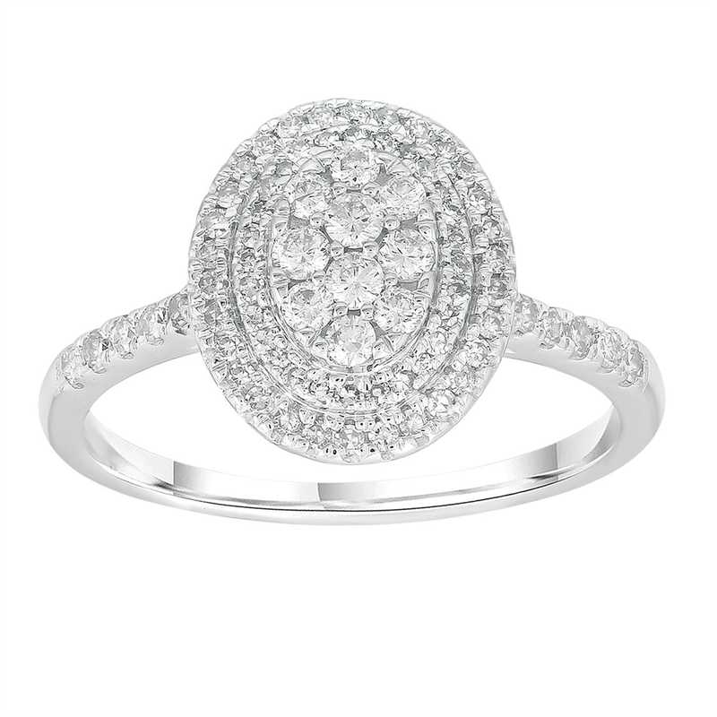 * 9K WHT GOLD 0.50CT HI I1 DIAMOND RING IGR-39536-050-W-N