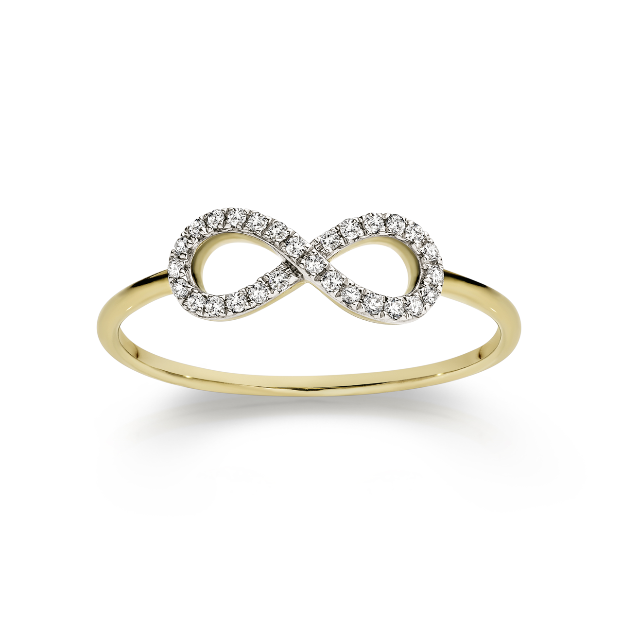 9Y diamond set infiinity ring AU00202