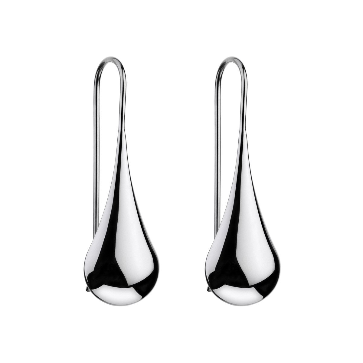 Silver 12x40mm teardrop earring, antitarnish E0137
