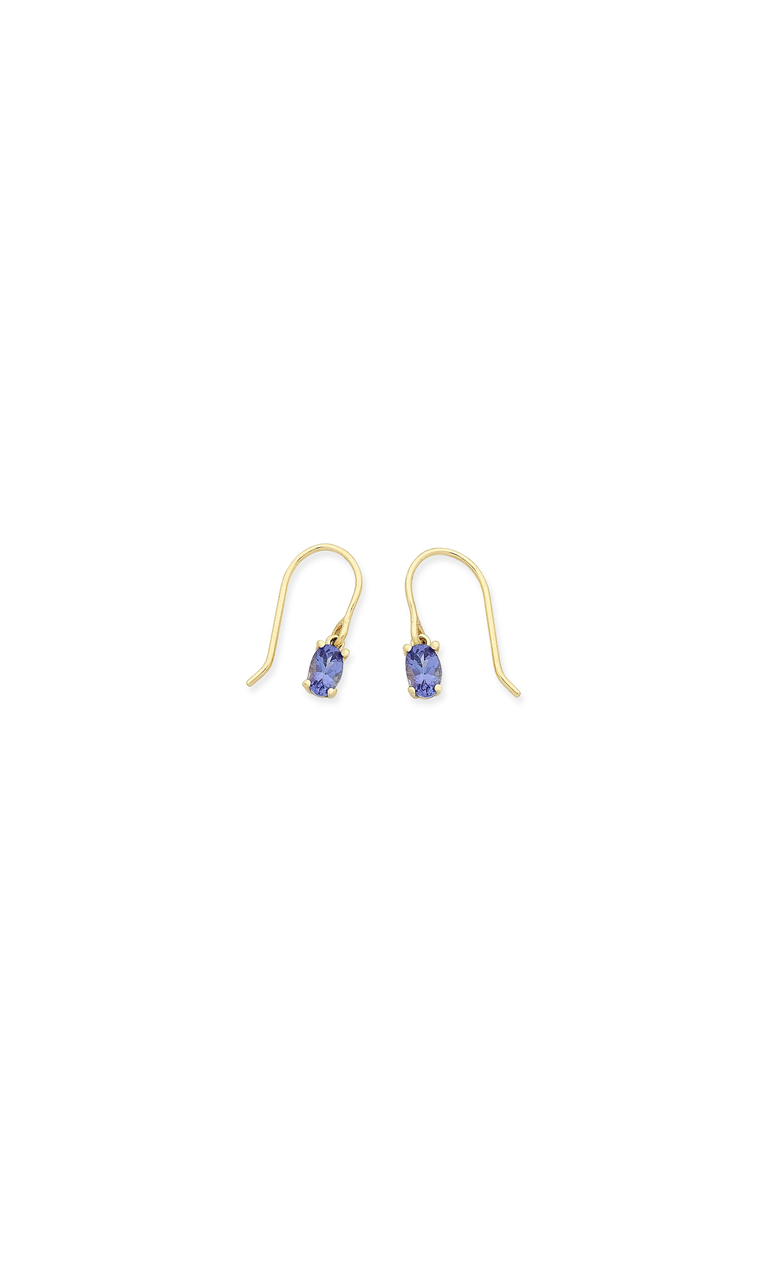 9ct Gold Tanzanite Drop Earrings M2716