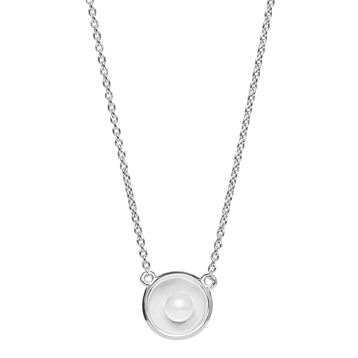 NAJO Capri Silver Pearl Necklace (42cm+ext)