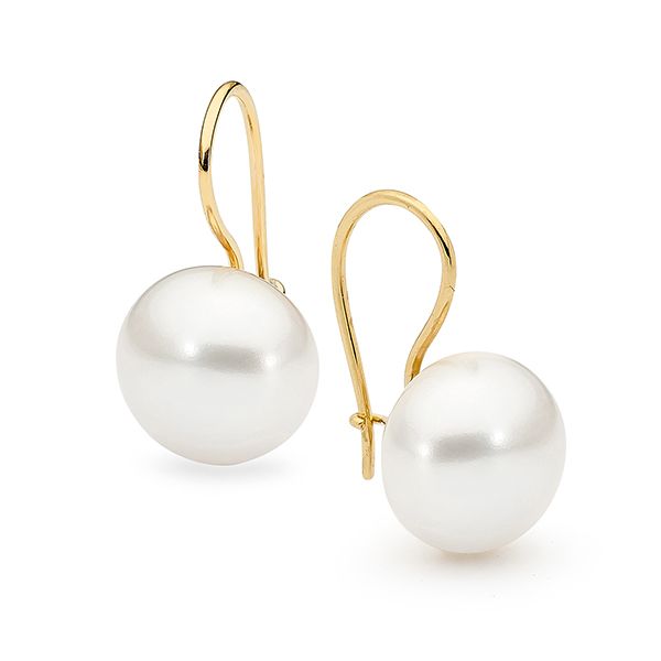 IKECHO 9CT YG WHITE BUTTON 12 12.5 MM FWP EURO ER IP38-EYG