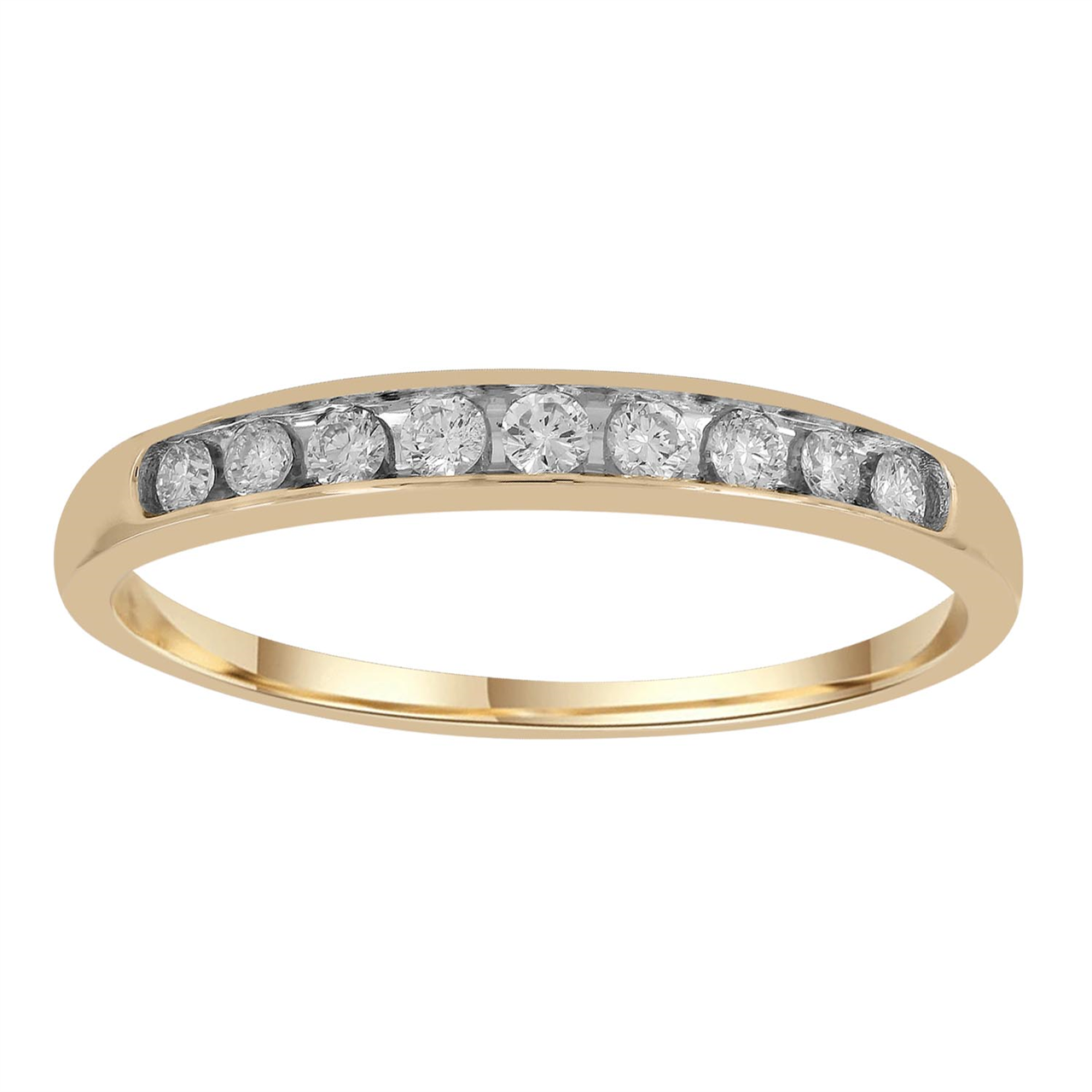 9K YLW GOLD 0.20CT HI I1 DIAMOND RING IGR-35682-Y-N