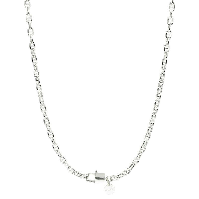 NAJO Love Lock Silver Chain Necklace (45cm)