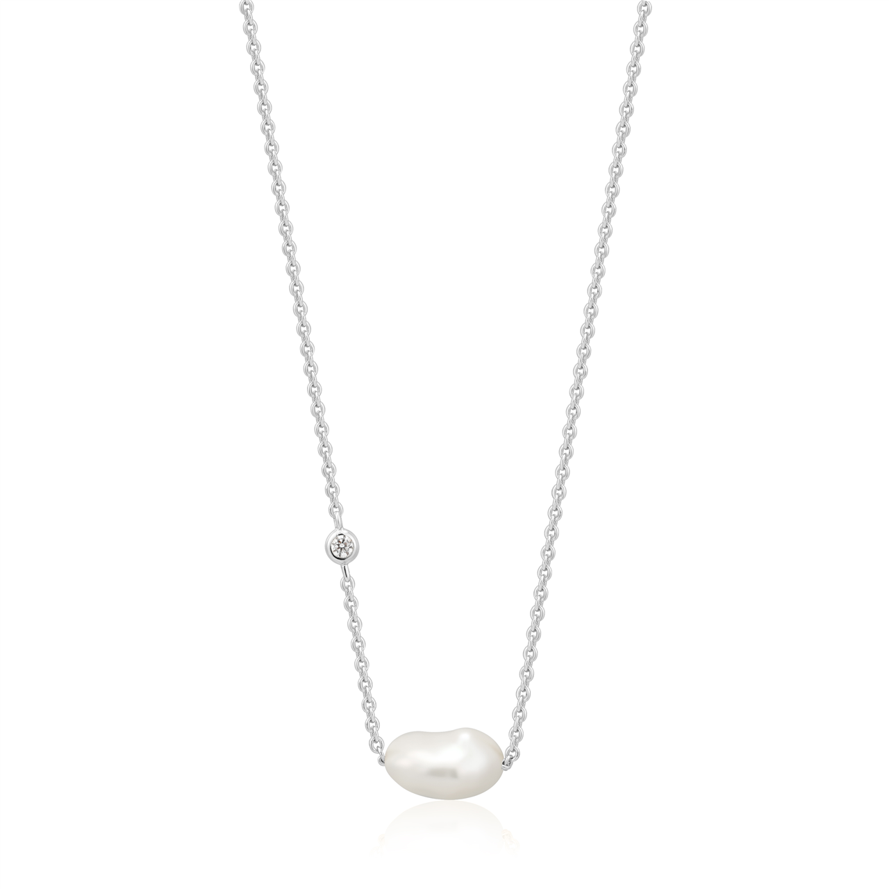 Pearl 38-40cm Necklace silver N019-02H