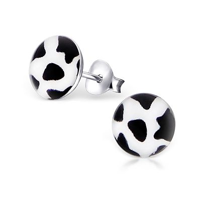 SS 7MM COW PRINT STUD SE523