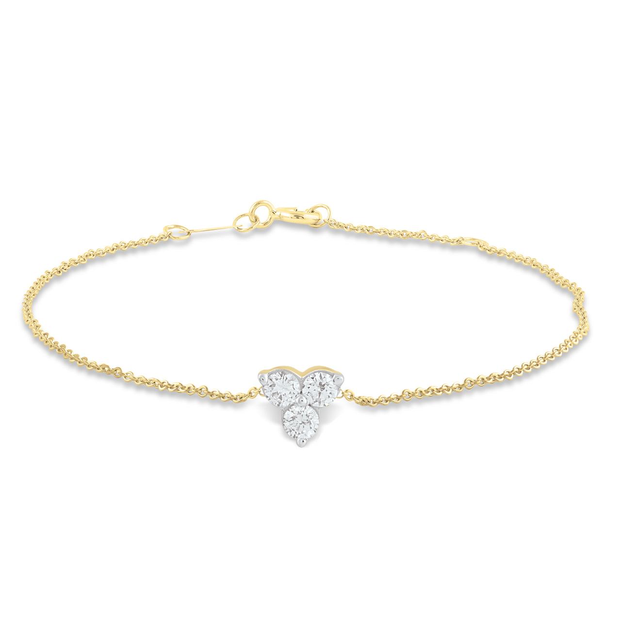 9K YLW GOLD 0.15CT HI I1 DIA B/L 17+2cm B-4117-015-Y