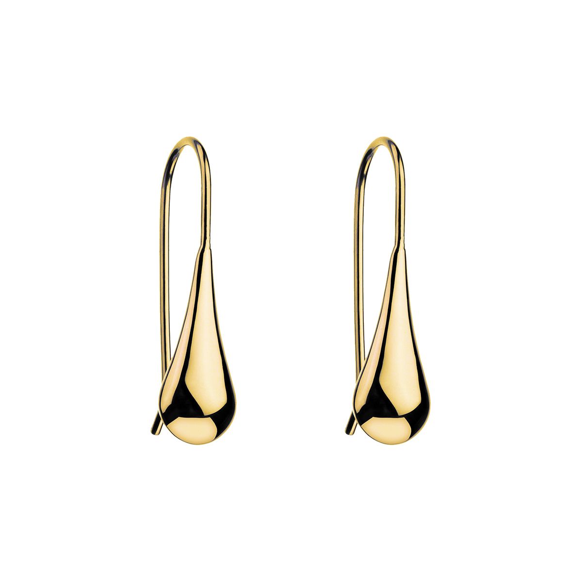 8x30mm yellow gold (14k 1mc) plated silver teardrop earring, antitarnish (min. qty=2) E0113