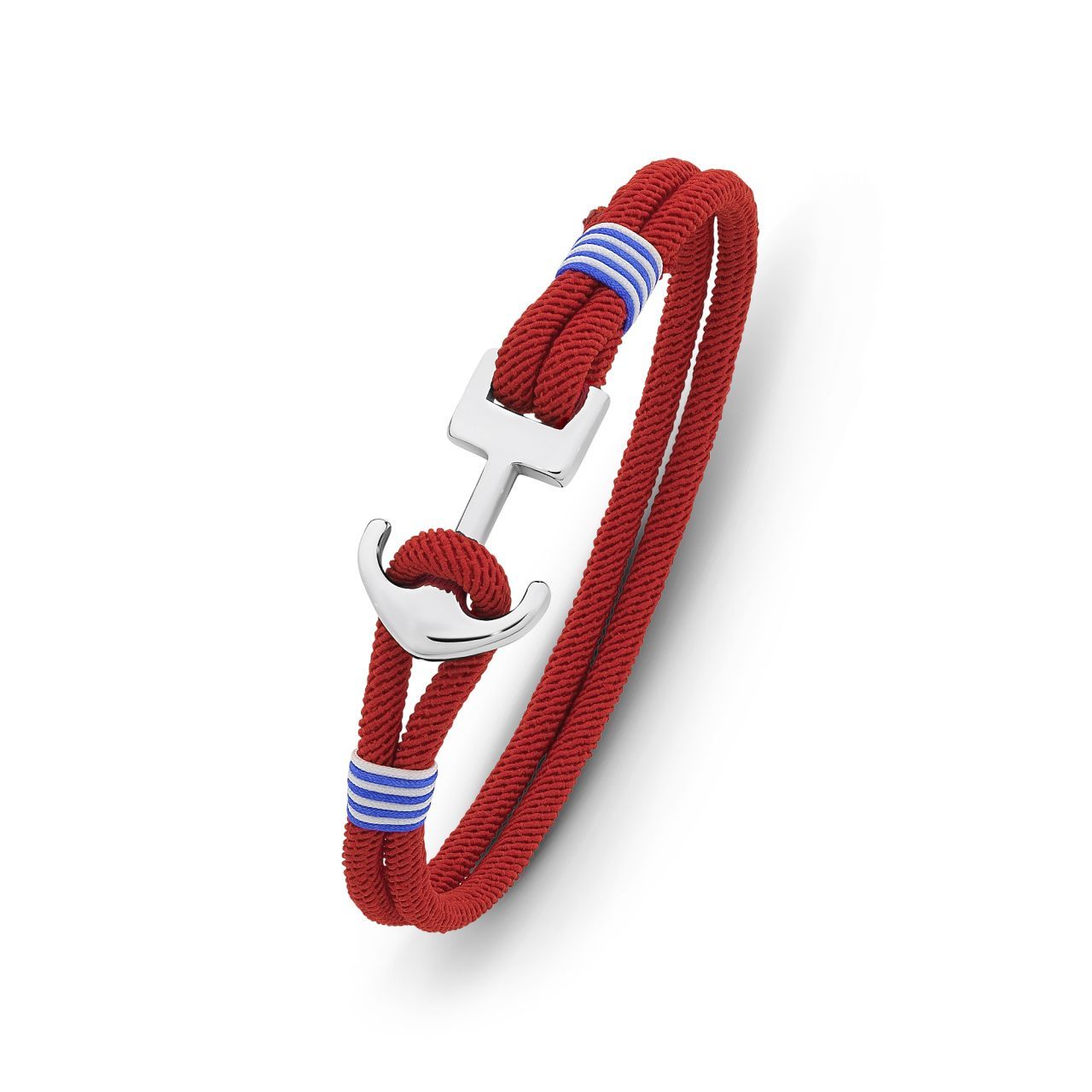 Nautical Rope &amp; Anchor Bracelet With Stainless Steel M2924