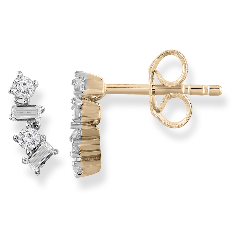 9K YLW GOLD 0.15CT HI I1 DIAMOND E/R E-16102-015-Y