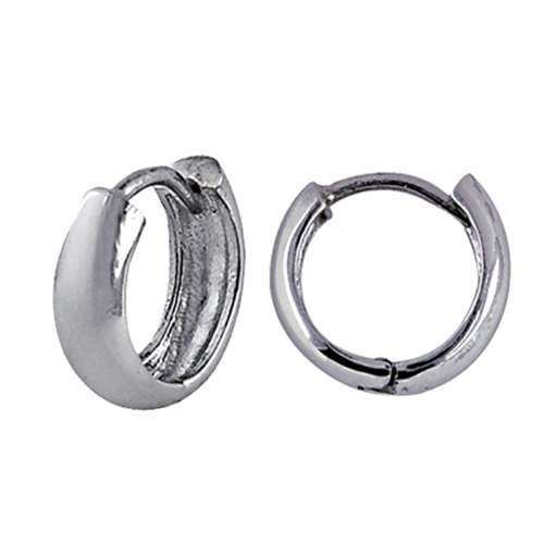 SS SMALL PLAIN HUGGIE HOOP E/RINGS HUG4448
